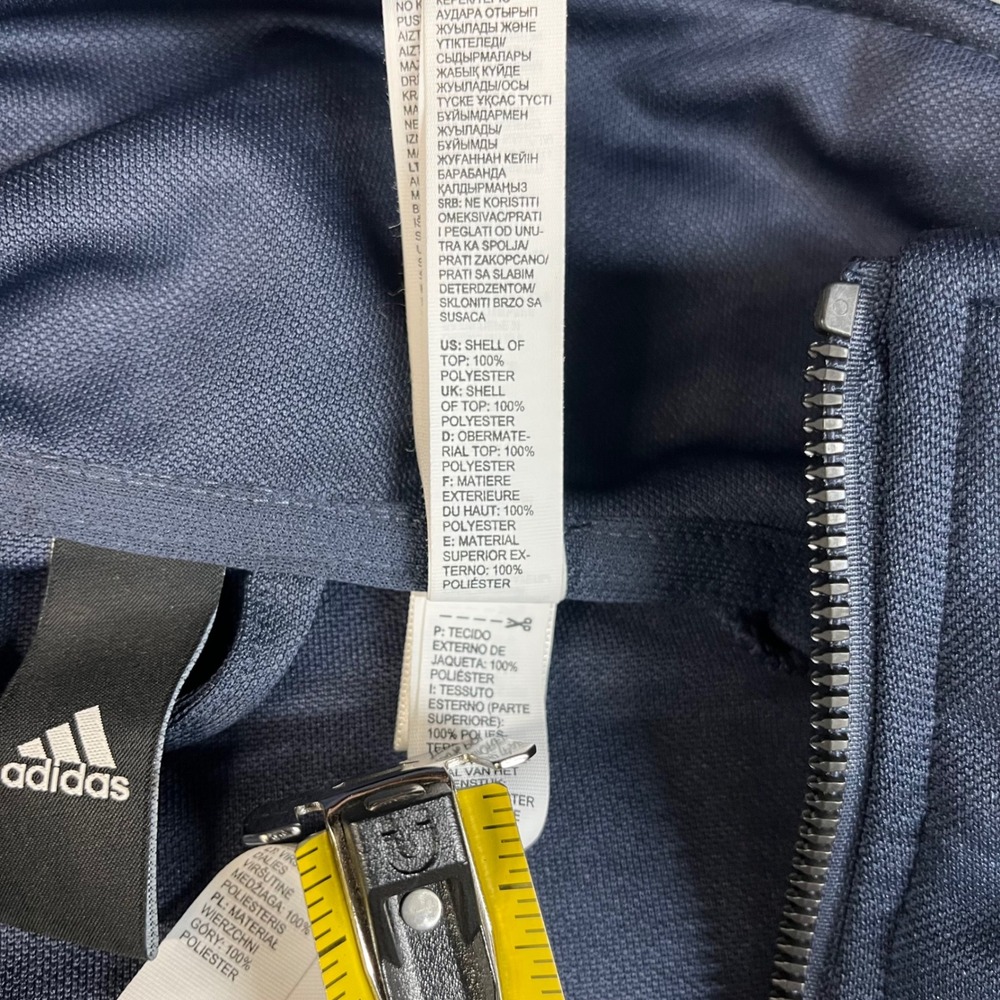Adidas 3-Stripes Trio Jacket Men's Size Small Blue Full Zip - Picture 8 of 8